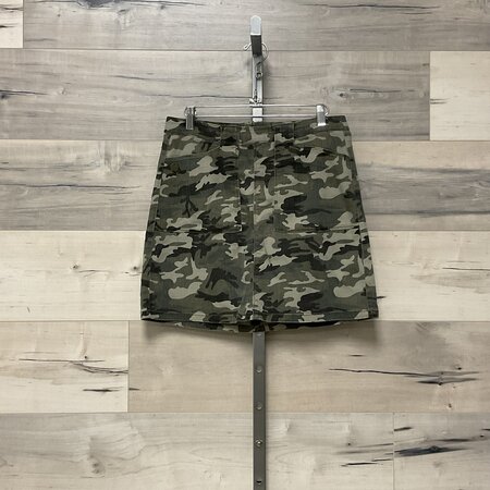 Camo Jean Skirt with Back Zip - Size 38