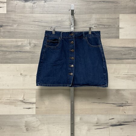 Button Front A-Line Jean Skirt - Size M
