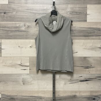Grey Sleeveless Top with Poof Cowl Neck - Size XXL