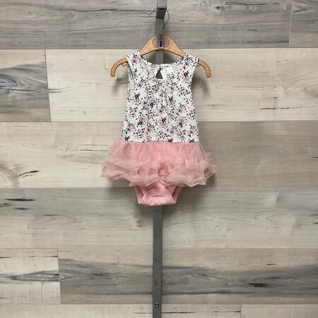 Tank Onesie with Ruffled Tulle Skirt - Size 6-12M