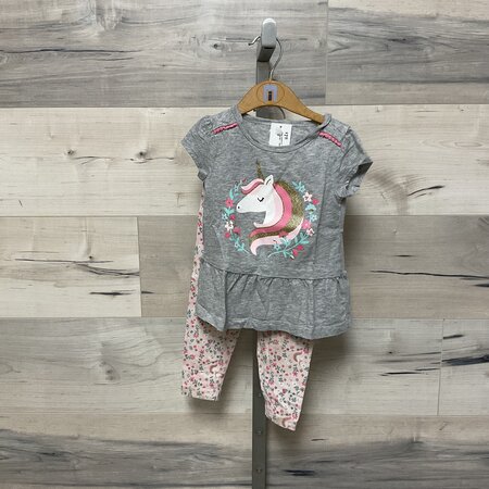 Grey Unicorn 2 Piece Set - Size 24M