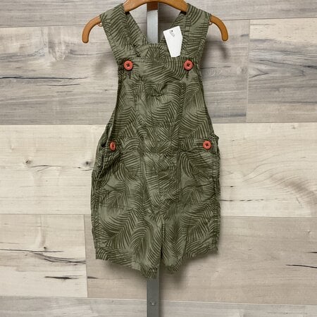 Olive Romper with Palm Leaves - Size 12-18M