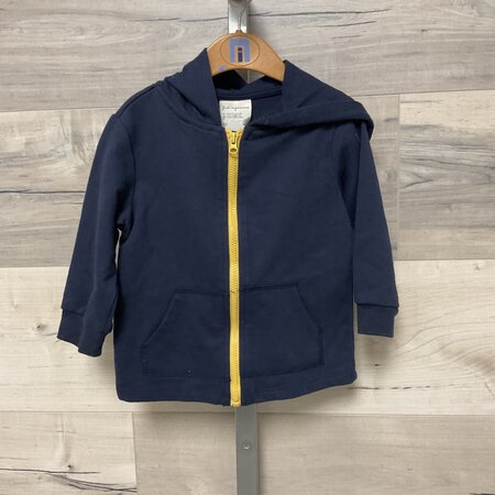 Navy Sweater with Yellow Zipper - Size 12 M