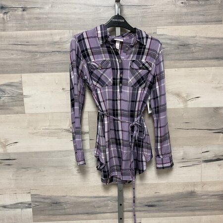 Violet Plaid Tunic - Size XS