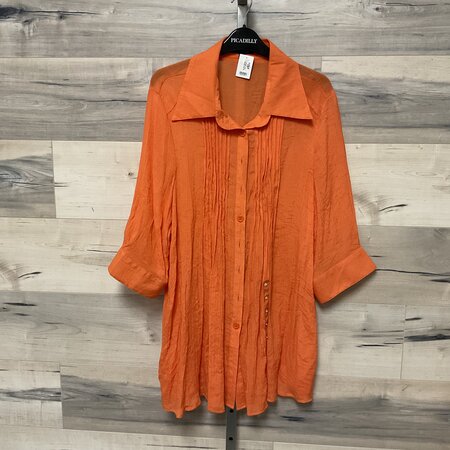 Orange Tunic Blouse Size XL