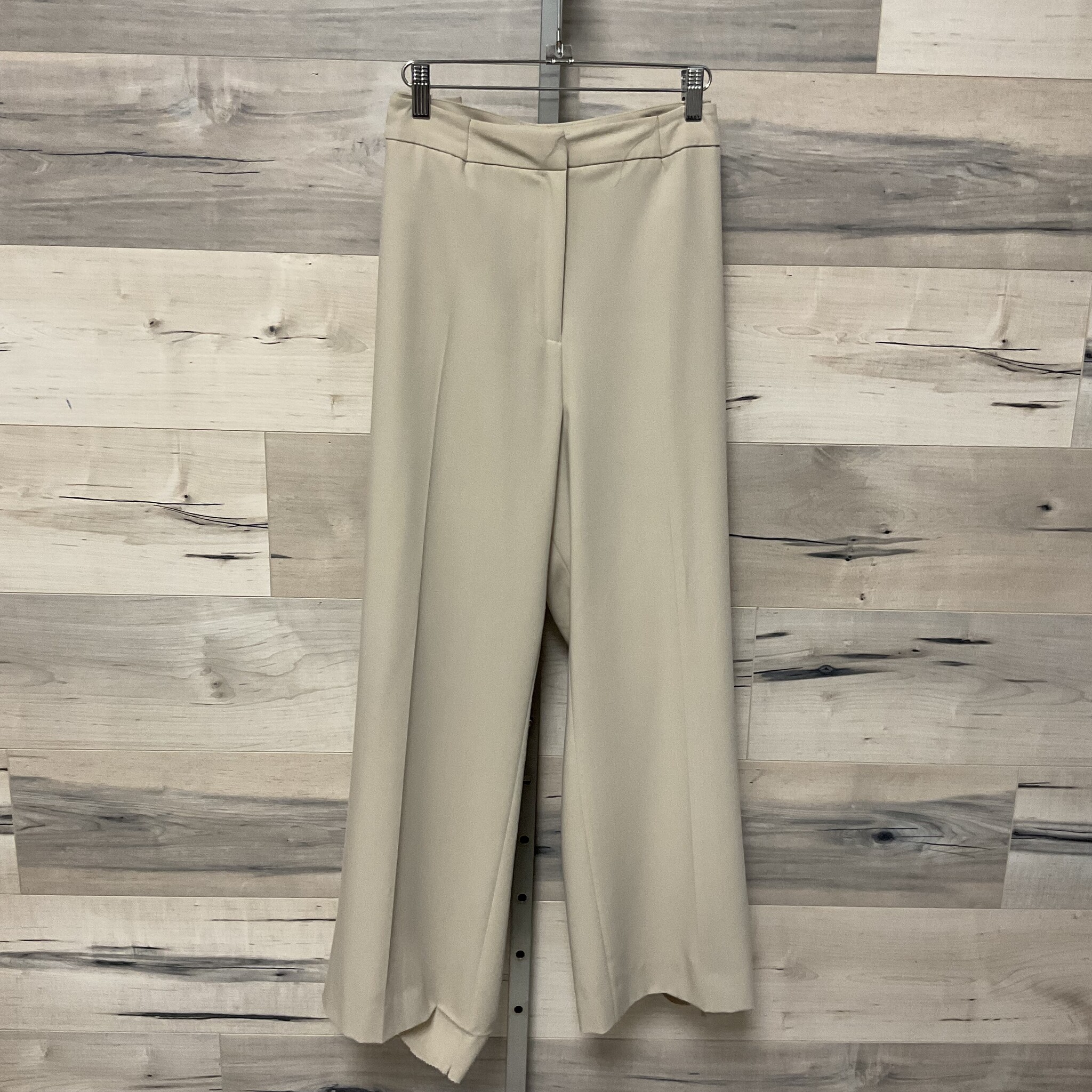 Cream flowy pants best sale