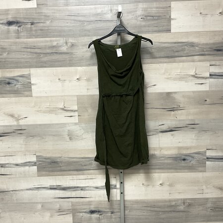 Olive Dress with Belt - Size S