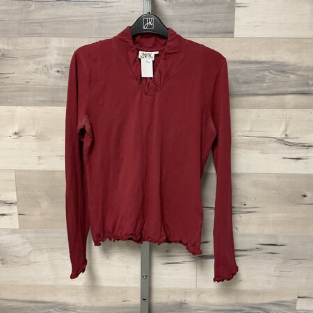 Red Blouse with Ruffled Trim - Size 176