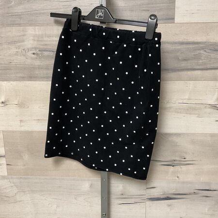 Black Skirt with White Dots - Size S