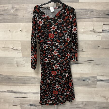 Charcoal Dress with Print