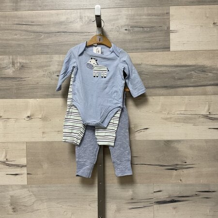 3 PC Blue Zebra Set Size 0-3M