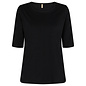 Ladies Knitted 100% Cotton Tshirt,  Navy/Black/Pink