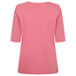 Ladies Knitted 100% Cotton Tshirt,  Navy/Black/Pink