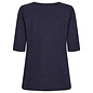 Ladies Knitted 100% Cotton Tshirt,  Navy/Black/Pink