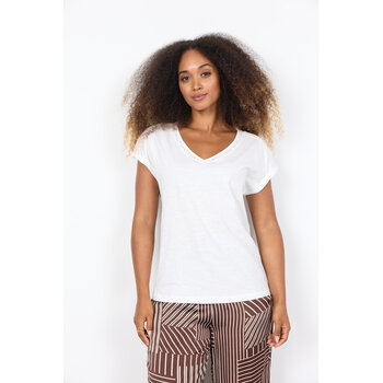 Knitted Tshirt Detailed Neckline, Navy/Black/Offwhite