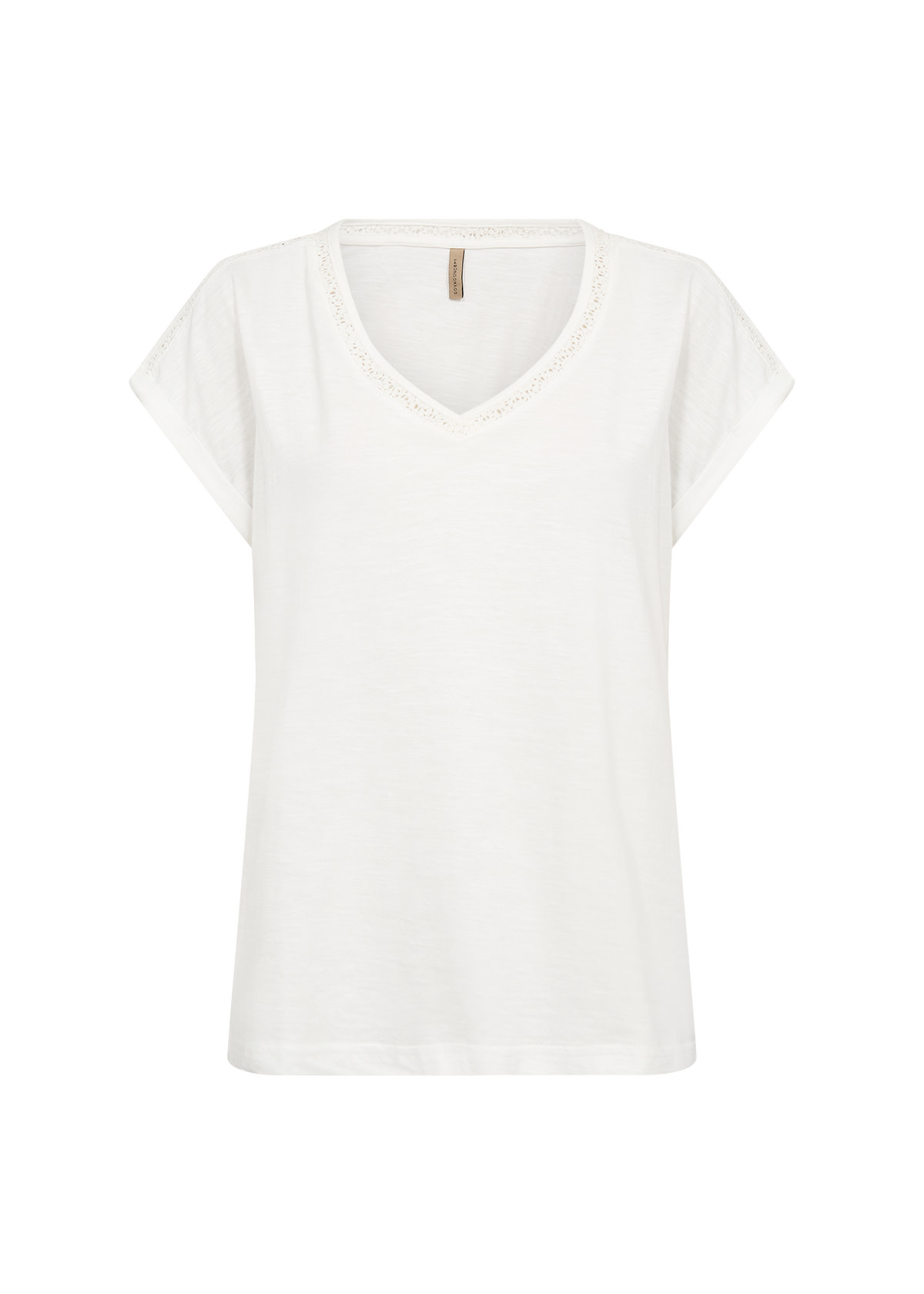 Knitted Tshirt Detailed Neckline, Navy/Black/Offwhite