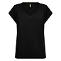 Knitted Tshirt Detailed Neckline, Navy/Black/Offwhite