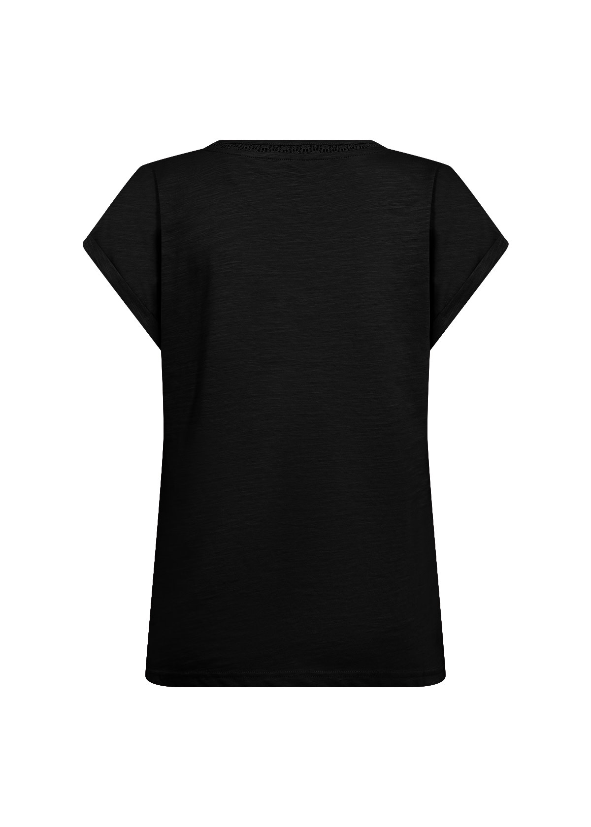Knitted Tshirt Detailed Neckline, Navy/Black/Offwhite