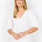 Knitted Tshirt Neckline Detail Offwhite