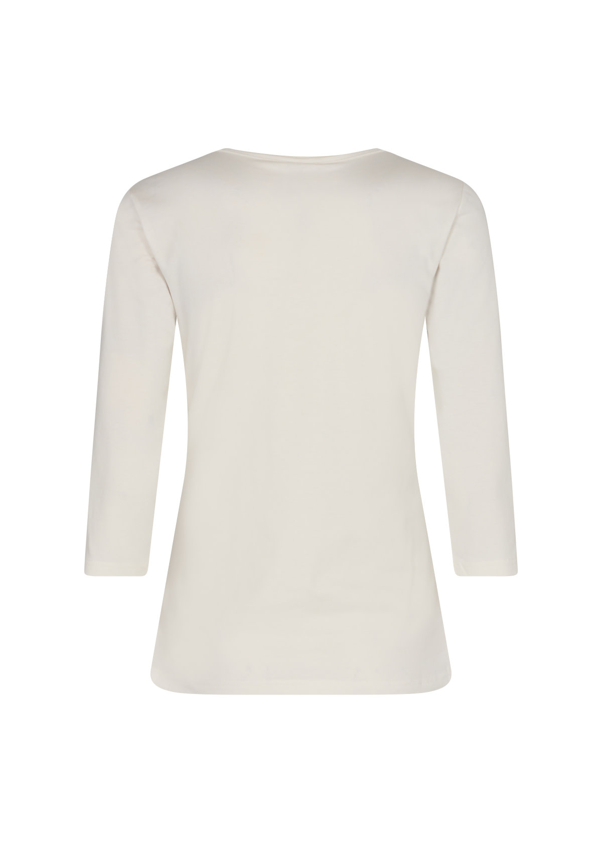 Offwhite Ladies Knitted Shirt Quarter Sleeves