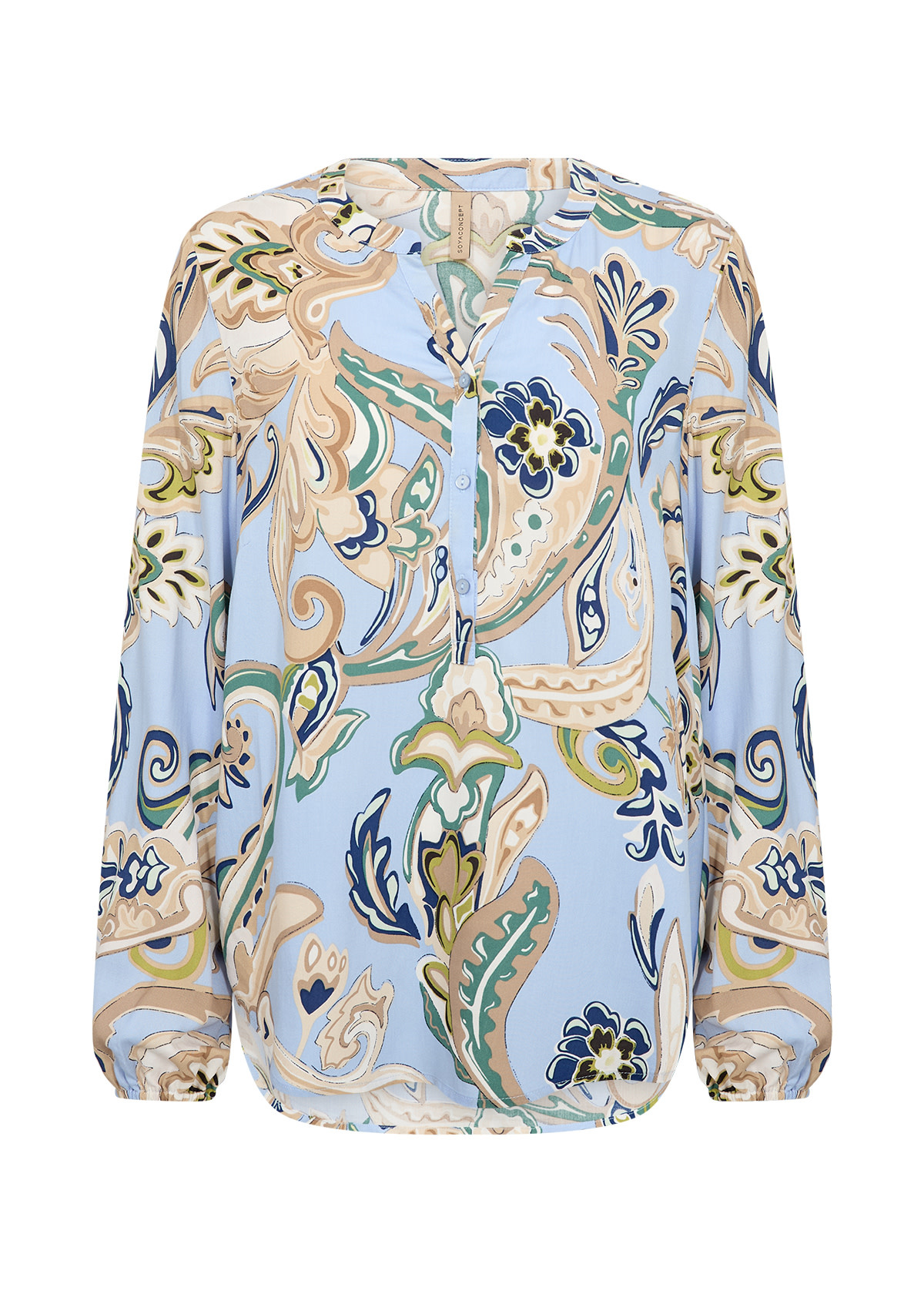 Ladies Woven Blouse Longsleeve Windsurfer Combi