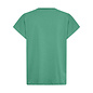 Ladies Knitted Tshirt Green Neck Detail