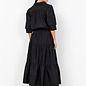 Ladies Woven Skirt Black Ruffled