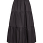 Ladies Woven Skirt Black Ruffled