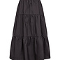 Ladies Woven Skirt Black Ruffled