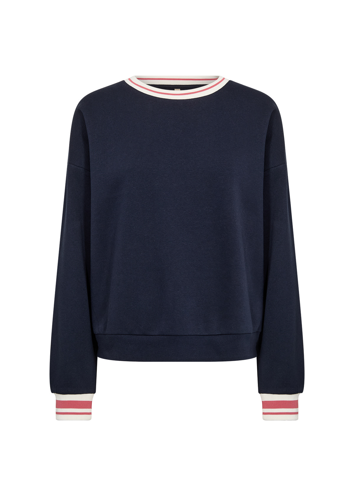 Ladies Knitted Top Navy Pink