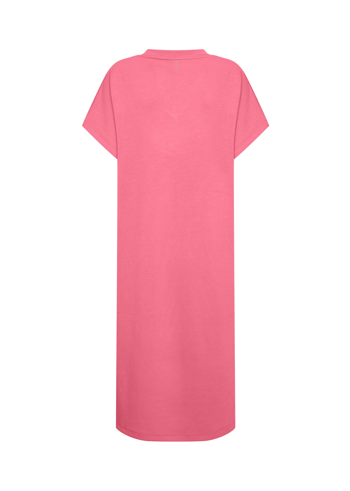 Ladies Knitted Dress Below Knee Black/Pink