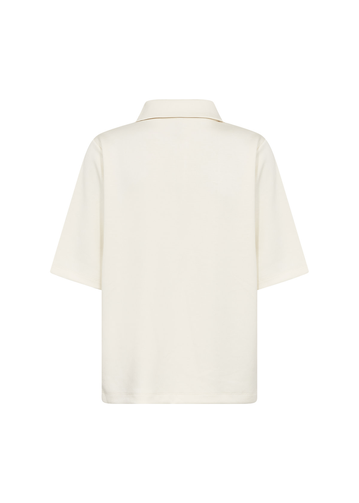 Ladies Knitted Top Zipper Cream/Navy