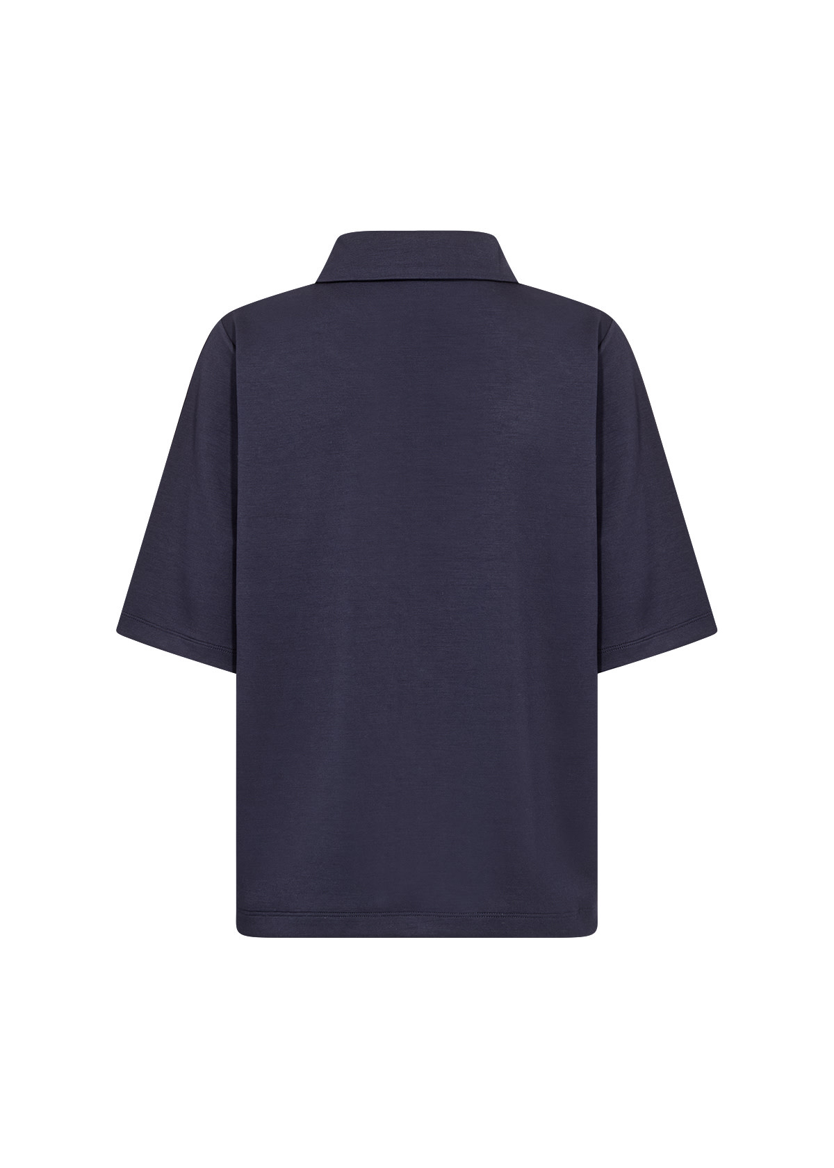 Ladies Knitted Top Zipper Cream/Navy