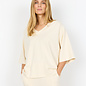 Ladies Knitted Top V-Neck Cream