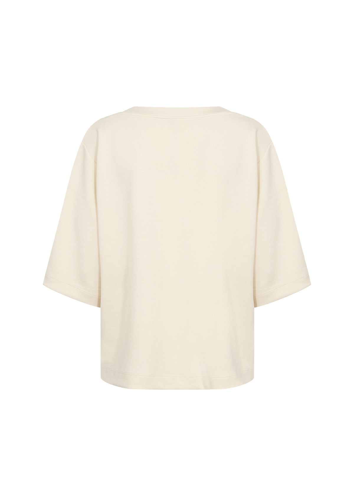 Ladies Knitted Top V-Neck Cream