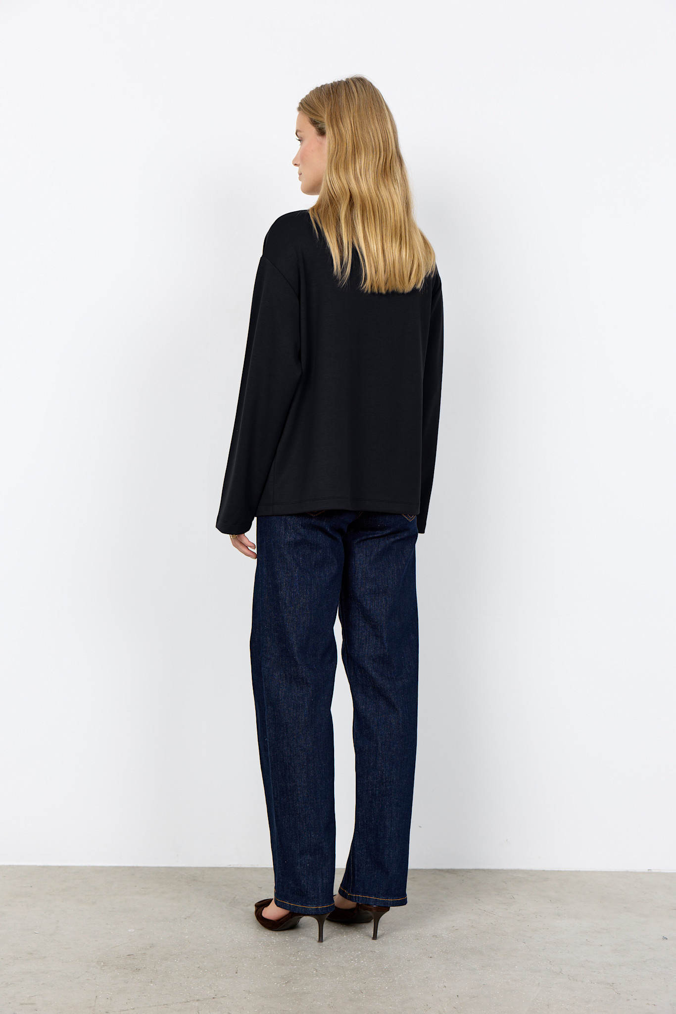 Ladies Knitted Cardigan Top Navy/Cream/Black