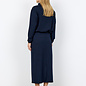 Long Knitted Skirt Navy/Black