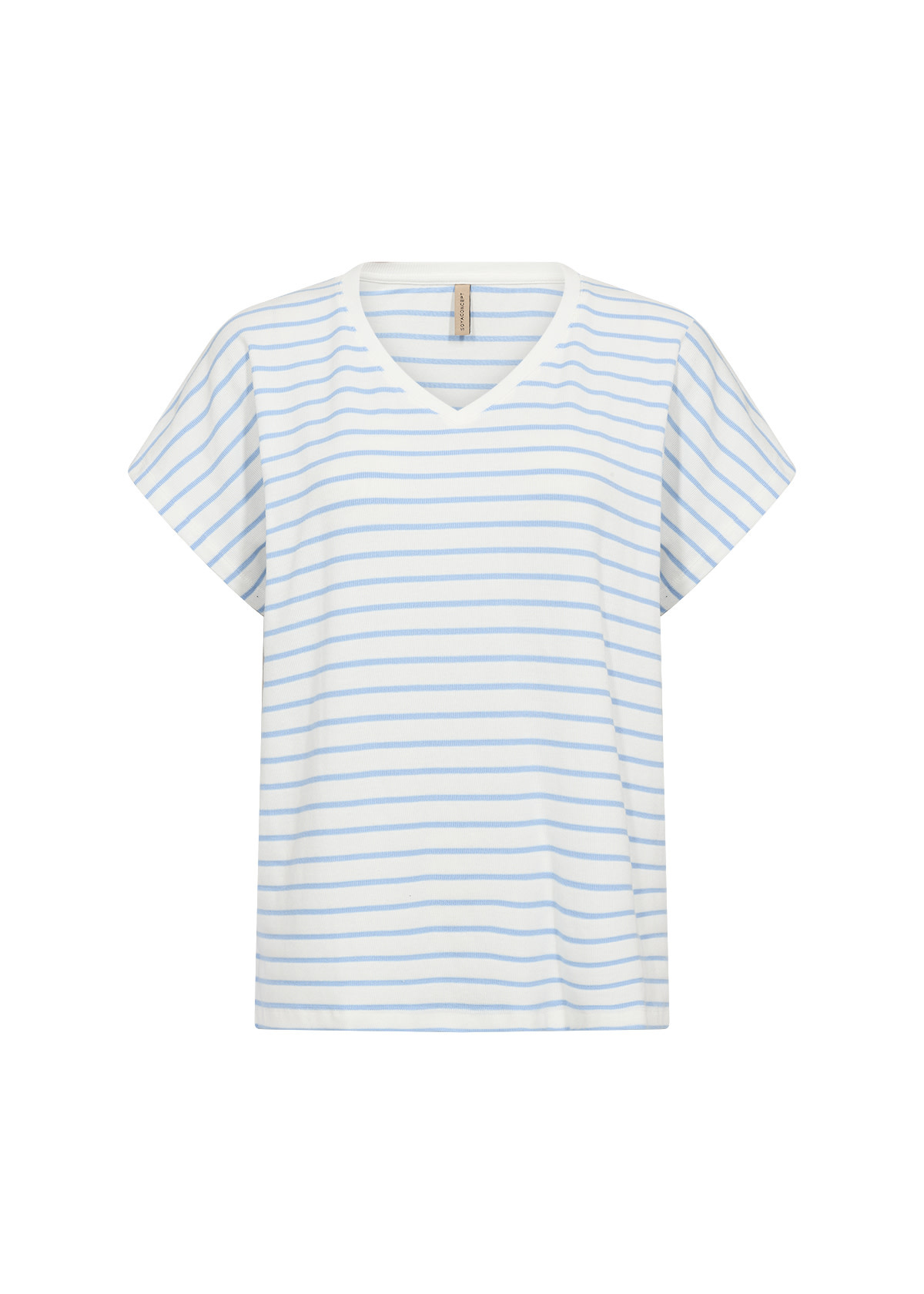 Ladies Striped Knitted Shirt Blue/Pink