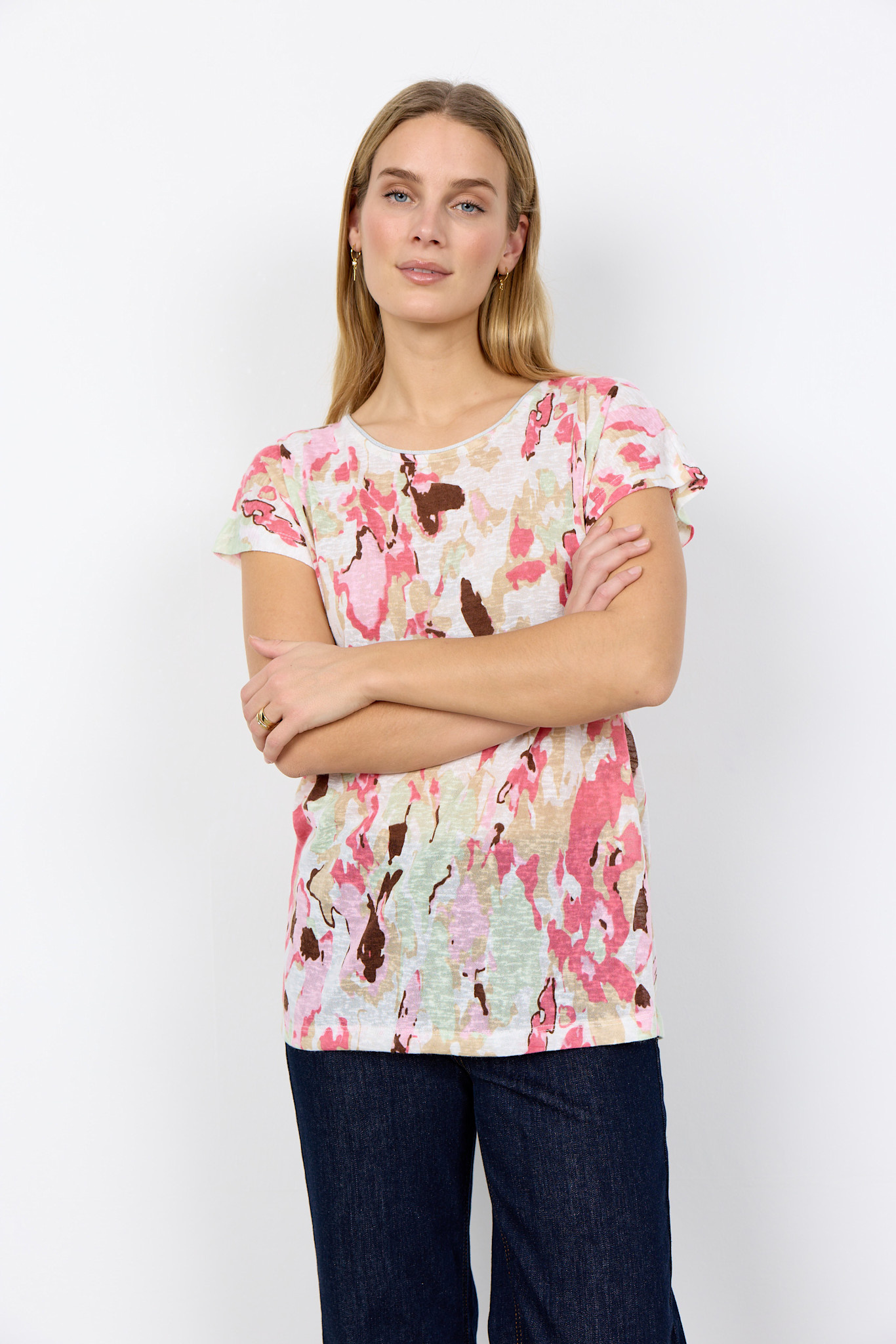 Ladies Knitted Tshirt Raptured Rose