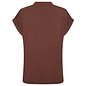 Ladies Silk Tshirt V-Neck Brown