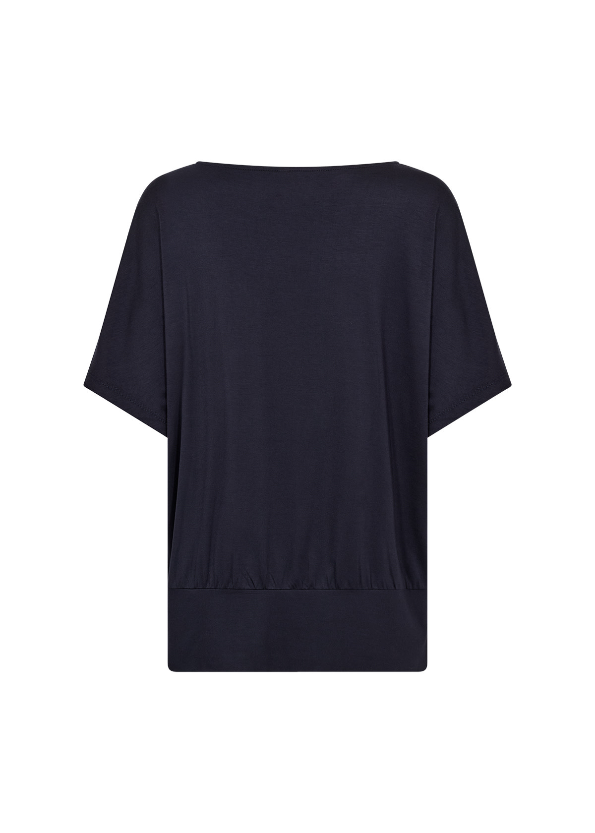 Ladies Basic Knitted Tshirt Navy