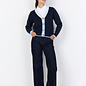 Ladies Knitted Cardigan Button Down Navy