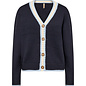 Ladies Knitted Cardigan Button Down Navy