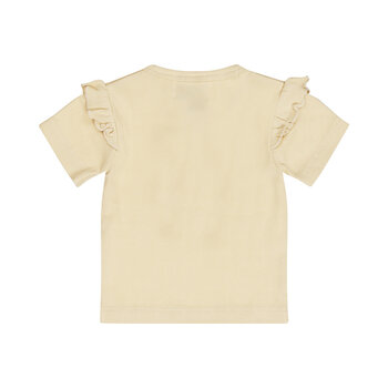Sand Ruffled Sleeve Tshirt