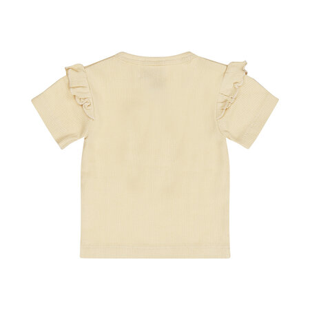 Sand Ruffled Sleeve Tshirt