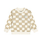 Sweater Loose Fit Offwhite Checkered