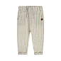 Trousers Loose Fit Striped Offwhite