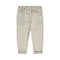 Trousers Loose Fit Striped Offwhite