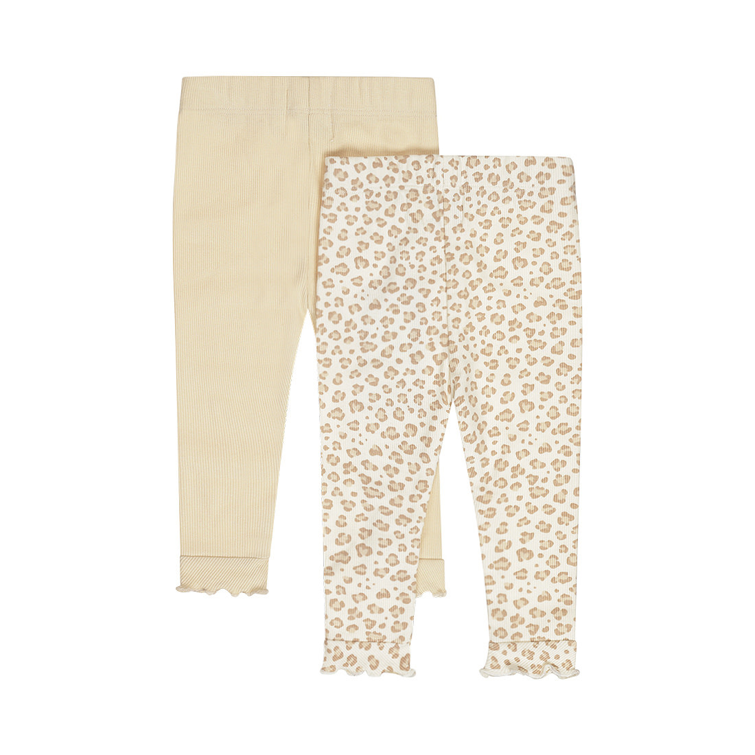 Pack of 2 Leggings Offwhite Leopard