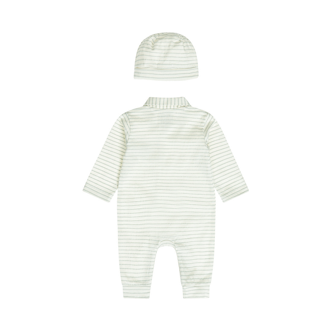 Babysuit + Hat Offwhite Striped
